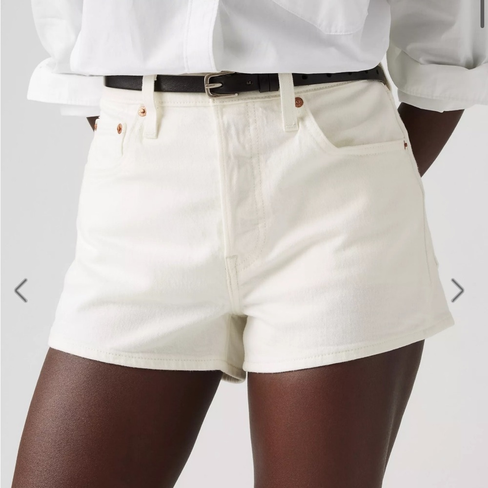 Levi's Women's White Jean Shorts